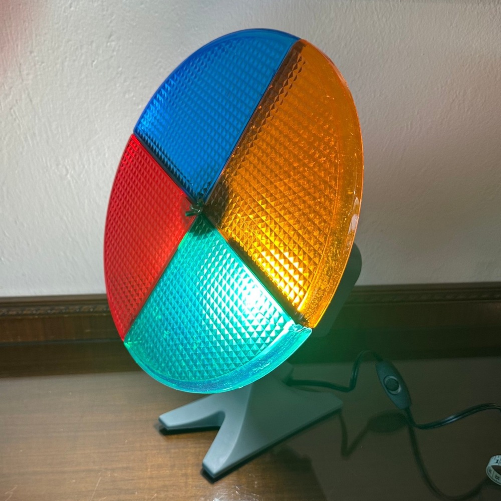 Vintage Style Rotating Christmas Tree Color Wheel Spotlight Shine Electric